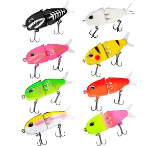 Trout Lures, Glide Baits, 1/8pcs Saltwater Fishing Lures, Realistic Bass Fishing Lure, Freshwater Swimbait for Bass Fishing