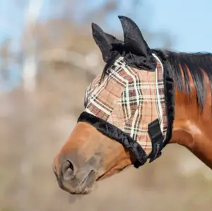 Kensington 73% UV Fly Mask with Web Trim - Soft Mesh Ears & Forelock Opening