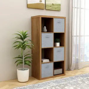 Furniture lockers, cabinets, multiple drawers, large capacity Smart Cube 8-Cube Organizer Storage with Opened Back Shelves,2 X 4 Cube Bookcase Book Shleves for Home, Office ,Walnut Color ikea kallax 99s shoe box billy shelf
