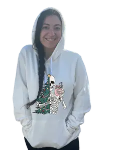 Sorta Merry Sorta Scary Christmas Halloween Hoodie Cute Womenswear Tops Lady Women Comfort Sweaters