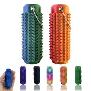 Little Ouchies Fidget Keychain - 3D Printed Sensory Stim Toy for Adults with Spiky Texture - Anxiety & Stress Relief Pocket Tool - Portable Pain Stimulation Keyring for ADHD, Autism