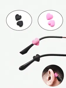 Heart-Shaped Anti-Slip Eyeglass Ear Hooks, Glasses Grips, Pretty Grips for Glasses, Fits Glasses Width 3-6mm, Ideal for Sports Running Learning Prevents Glasses From Falling off