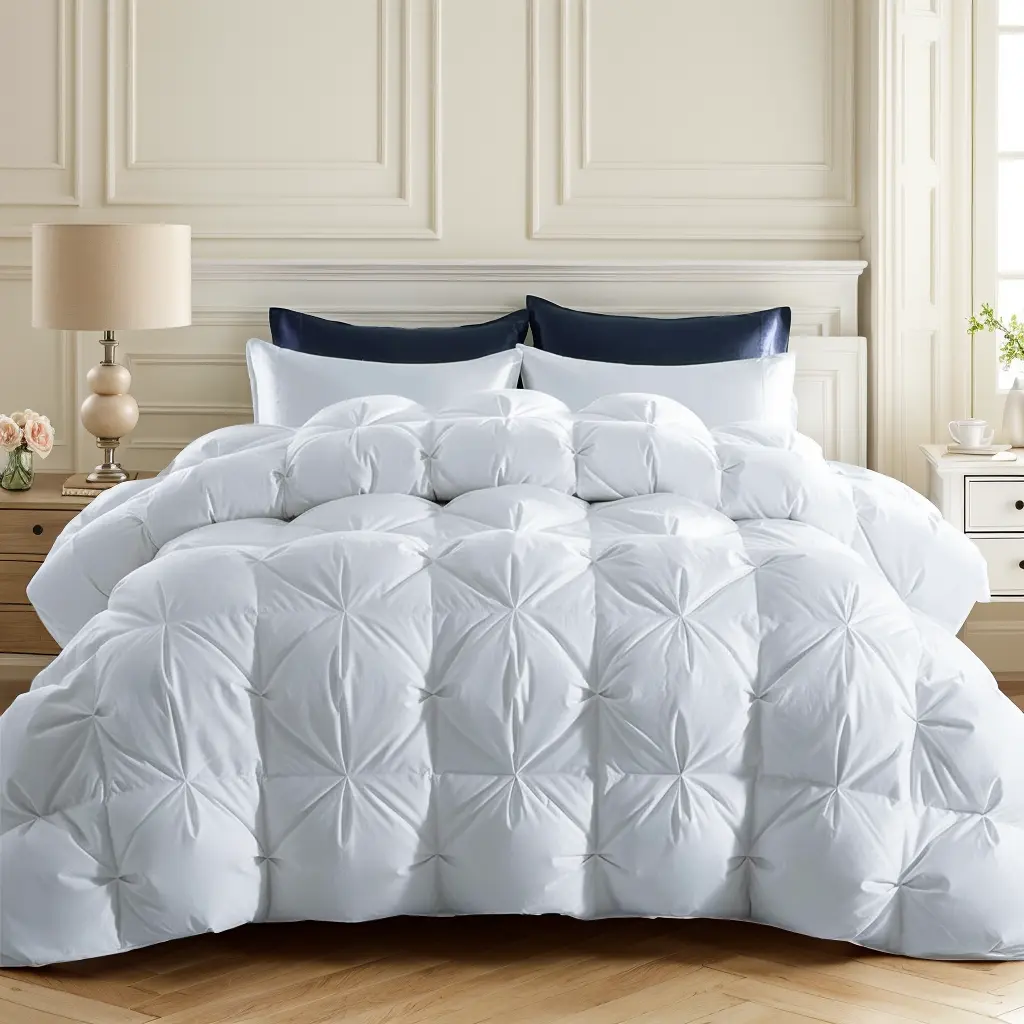 KAKABELL Luxury Goose Down Comforter ,100% Cotton Ultra Soft Warm, Full Size Options, Multiple Colors‌