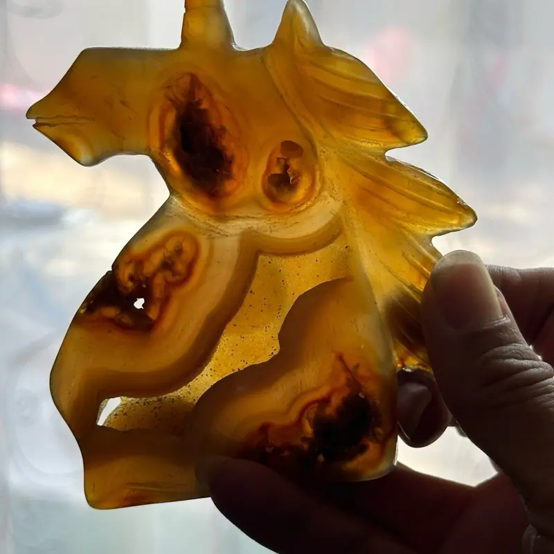 Druzy Agate Unicorn - Unique Geometric Design Crystal Specimen