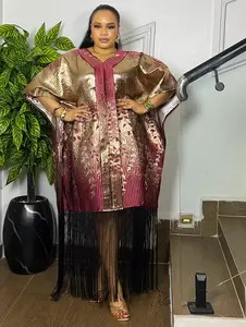 FRINGE LUXE KAFTAN (BURGURNDY/GOLD)
