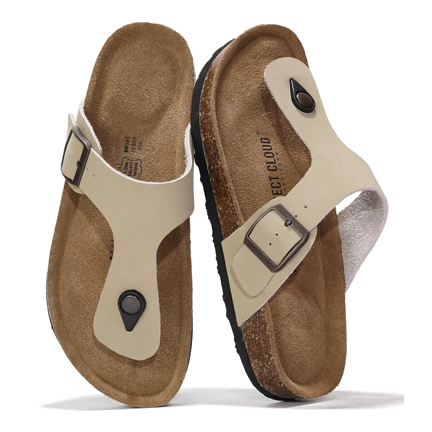 Project Cloud Women's Genuine Leather Thong Sandals | Casual Summer Walking Footwear | Water-Resistant | Lightweight Non-Slip – Britani