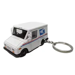 Die Cast 2.5 Inch Postal Service Truck Keychain - USPS Grumman LLV 1:72 Scale 2.5in Key Chain