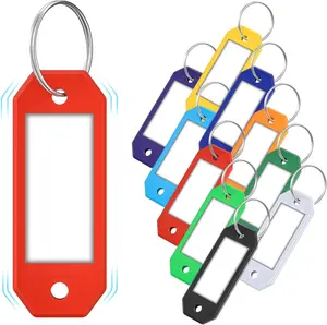 Hexagon Key Tags with Labels  10 Pack Color-Coded  Tags with Ring, Writable Label Window for Key Organization, ID and Name Tags for Home or Office
