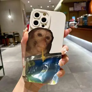 for iPhone13 Funny Monkey MEME Phone Case For IPhone 17 16 15 14 13 12 11 Pro Max X XS Plus Mini Mobile Case and Samsung S26 S25 S24