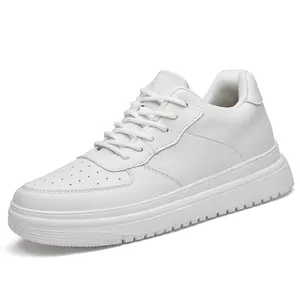 Inner height-increasing board shoes with thick soles, soft-soled white shoes, spring low-top versatile sports shoes, fashionable casual shoes