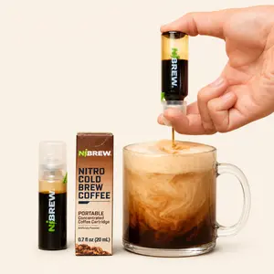 Nibrew Nitro Cold Brew Coffee Cartridges | Portable Instant Cold Brew Concentrate | Spray into water or milk | 6/15/30 packs