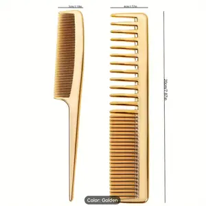 Golden Hair Styling Comb Set - Perfect for All Your Styling Needs