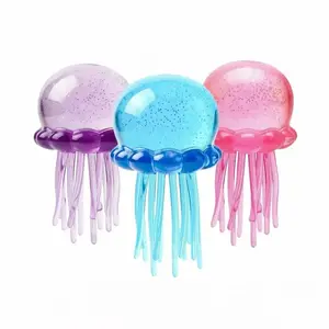 Soft Jellyfish Squeeze Stress Ball, Dual-Use Fidget Toy for Kids Sensory Play & Adults Stress Relief, Perfect Gift for Birthday Party Favors ADHD Anxiety
