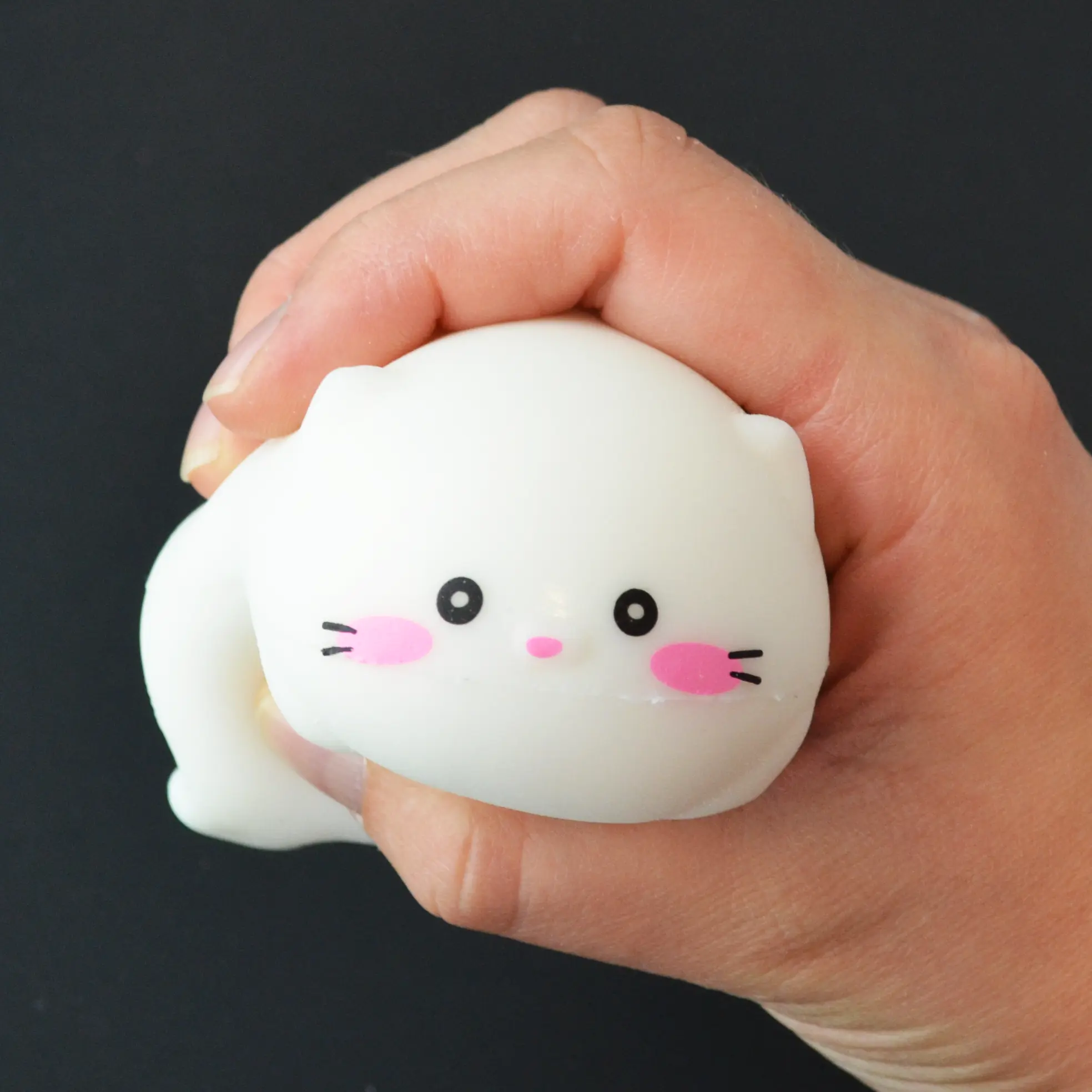 Marshmallow Kitten Squishy Balls - Slow Rise Decompression Squeeze Toys, Sensory Calming Tool, Fidget Stones, Anxiety Relief Products for Classic & Novelty Toys Enthusiasts