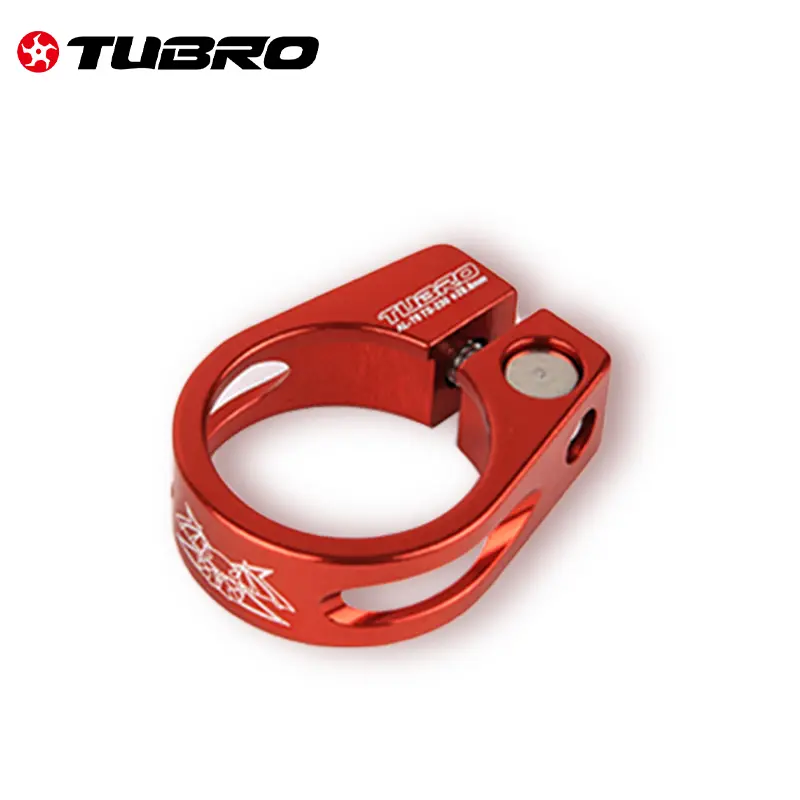 TUBRO TS230 Ultra-Light CNC Machined Aluminum Alloy Seatpost Clamp, 29.8mm Fits Seat Tube Diameter, Hollowed-Out Design, Secure Bolt-On Mechanism, Holds Seatpost in Place, Multiple Colors for Road/Mountain Bikes