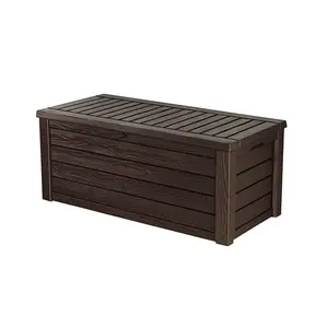 Keter Westwood Outdoor Deck Storage Box for Yard Tools, 150 Gallon, Espresso