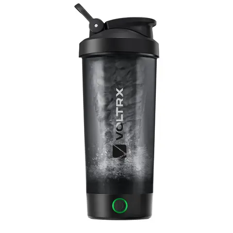 VOLTRX Electric Protein Shaker Bottle - USB-C Rechargeable Drink Mixer, 24oz (450ml) BPA-Free with 3 Scoop Capacity, Detachable Structure for Daily Use & Meal Replacements