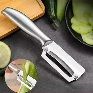 Multifunctional Thick Stainless Steel Peeler Set, Sharp Durable Design, Easy Peel, Ideal for Sugarcane Pineapple, Kitchen Gadgets