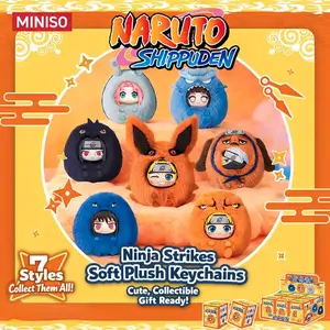 MINISO Naruto Shippuden Kawaii Plush Keychain Blind box,Cute Chibi Anime Bag Charm, Soft Plush Pendant, Anime Merch, Collectible Gift for Naruto Fans Everyone,Valentine's Day Gift Holiday Gift Birthday Gift,Height 3.54"