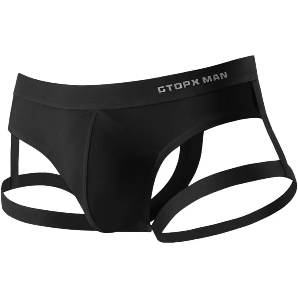Men Ice Silk Silky Spandex Thong Underwear, Low‑Rise Breathable Smooth Pouch Underwear, Sexy Jockstrap‑Style Active Casual Male Intimate Apparel