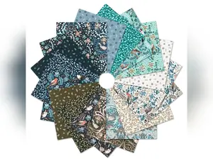 Feathers and Flora | Fat Quarter Bundle by Catherine Marion for Robert Kaufman | 18 pcs