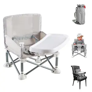 0–18 Months Portable Baby High Chair, Foldable Travel High Chair for Babies & Toddlers, Lightweight Feeding Booster Seat with Tray & Safety Harness, Compact Dining Chair for Home, Restaurant & Outdoor Use