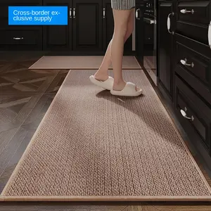 Minimalist kitchen wear-resistant carpet, household woven long floor mat, water-absorbing oil-absorbing pad, thickened dirt-resistant foot pad