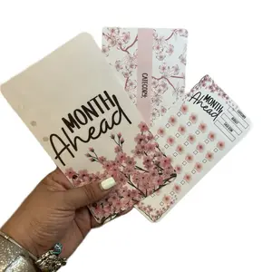 Month Ahead on Bills - Floral Design with Cherry Blossom Motif and "CATCOOK" Text Elements