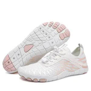 SANPON Unisex Barefoot Casual Trainers - Waterproof, Non-Slip Mesh Upper, Elastic Band Walking Shoes for Hiking, Training, Runner