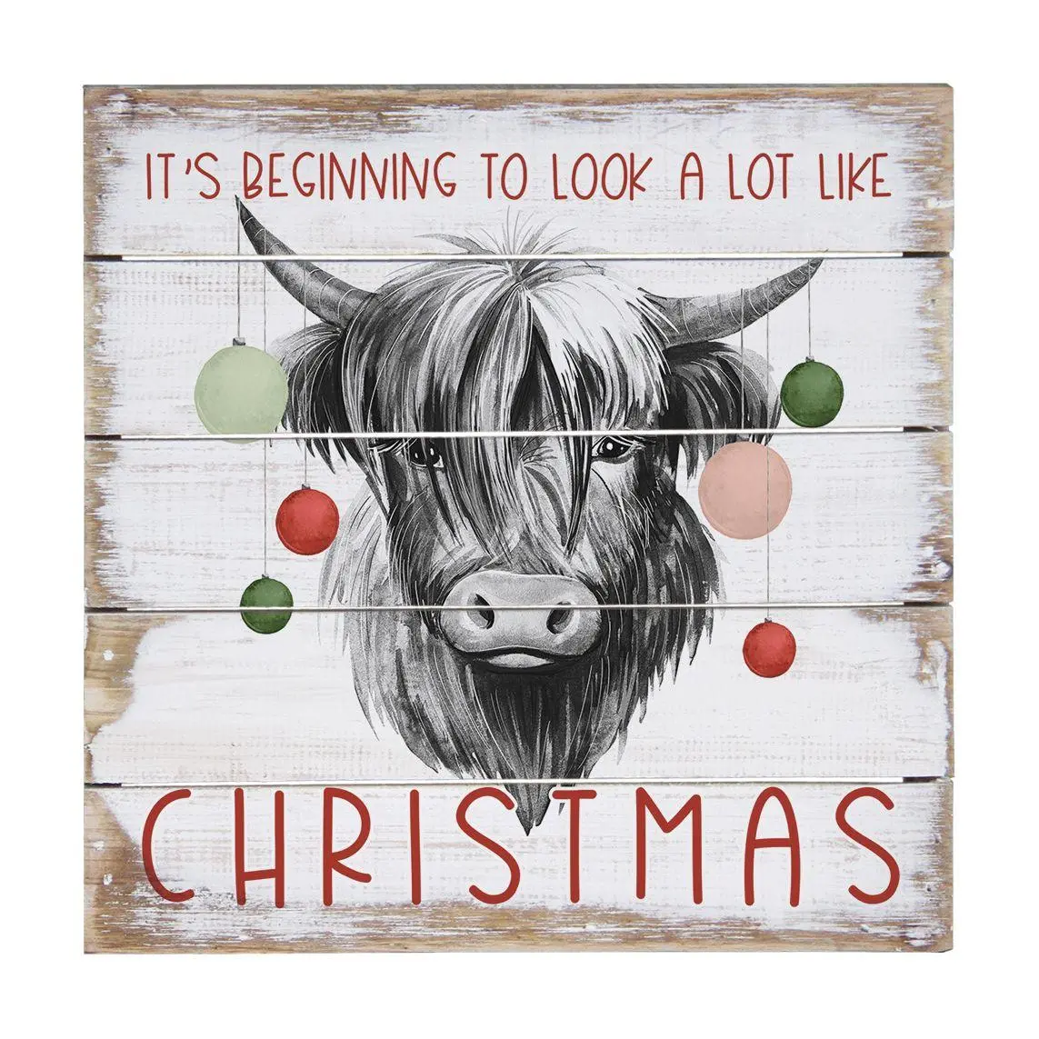 Sincere Surroundings 8" Christmas Yak Pallet Pe tite