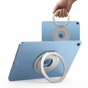 360°  Foldable Magnetic iPad Ring Stand, Universal Tablet Ring Stand, Adjustable 180° Rotatable Holder, Compatible with iPad Air/Pro/Mini, Hands-Free for Work & Streaming Online Classes & Content Creation Computer Smartphone Folding, Moiuyrt