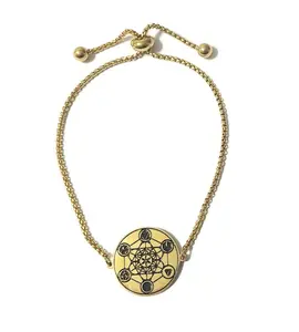 Metatron Cube Bracelet Gold Stainless Steel – 72 Names of God
