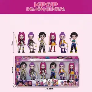 K-Pop Hunter Girl Group Handheld Model Set: 6pcs Collectible Figurines – Premium Display & Gift for Enthusiasts