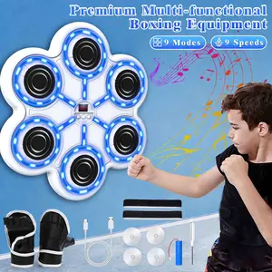 Music Boxing Machine With Boxing Gloves Controllable Sound Level With LED Electronic Wall Mounted Smart Control Boxing Machine, Musical Boxing Target Workout Punching Equipment，Christmas Gift