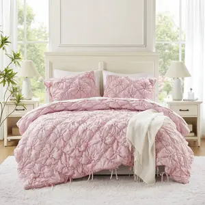 Puffy Floral Shabby Chic Boho Bedding, Ultra-Soft, Lightweight & All-Season