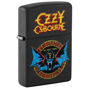 Zippo Ozzy Osbourne No More Tours Design Black Matte Pocket Lighter - Made in USA