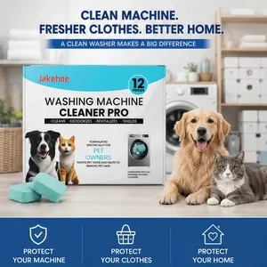Pet Home Washer Maintenance Tablets - Enzyme Deep Clean & Deodorizer (Includes Free Ear Wipes) - Compatible with All Washers, Septic Safe