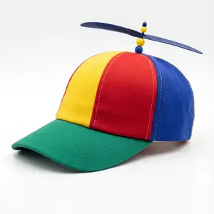 2026 New Baseball Cap Spring and Autumn Fashionable Color-Block Parent-Child Sun Protection Duckbill Cap Cartoon Cute Propeller Sun Hat Warm Compression Knee