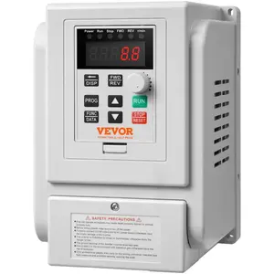 SummerWinsVEVOR VFD 5HP, 4KW, 18A, 1 Phase 220V-240V Input to 3 Phase 220V-240V Output Variable Frequency Drive, 0-400Hz VFD for AC Motor Speed Controldealsforyoudays