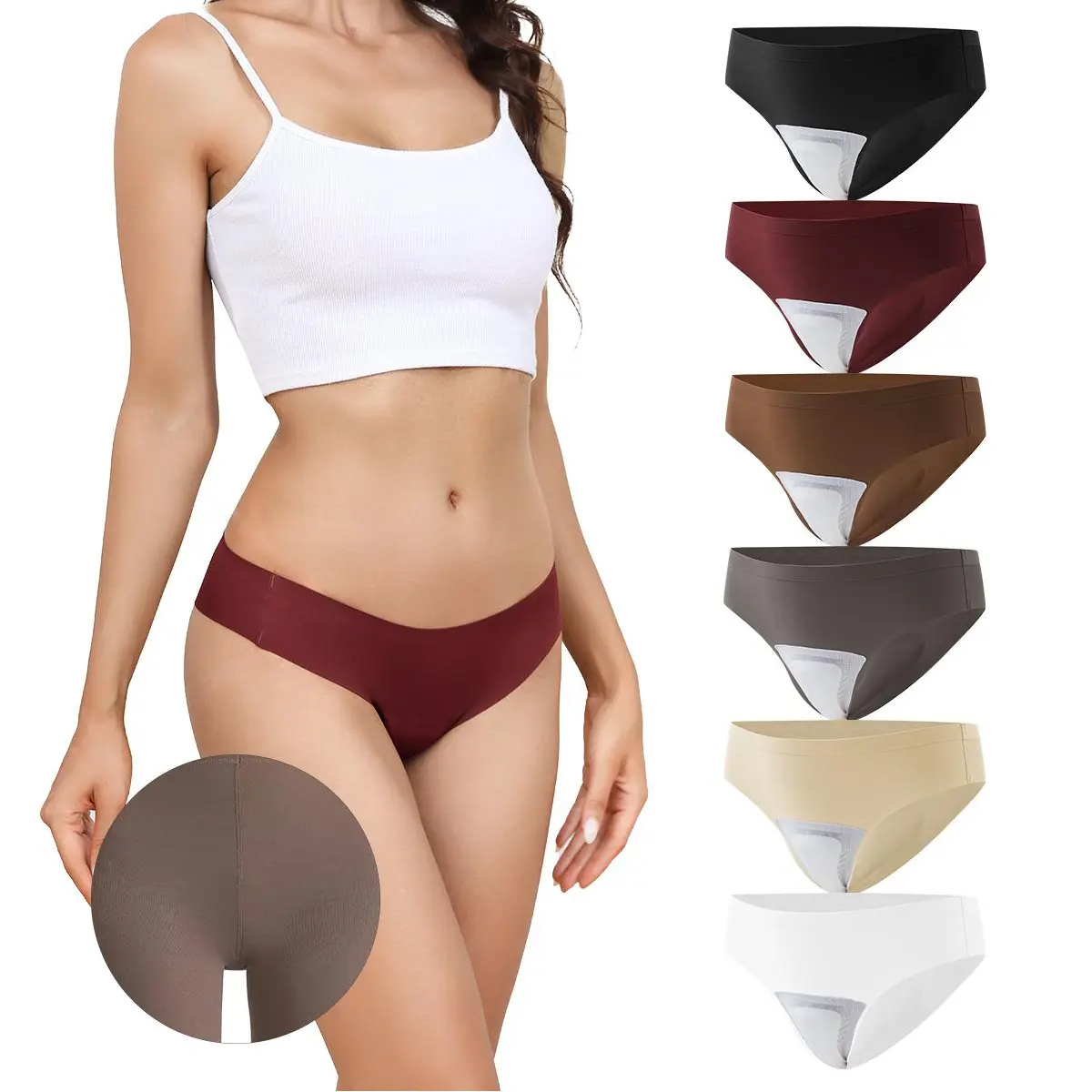 LEVAO 3/6 Pack Camel Toe Cover Thongs for Women – Low Waist Invisible G-String Panties, Anti Cameltoe Pad, No Show Thong Panty Liners, Comfortable Everyday Underwear, Machine Washable, Basic Womenswear