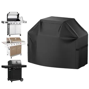 58 Inch BBQ Gas Grill Cover, Household Dust Cover, Dustproof Cover, Waterproof, Anti-UV, Rip-Proof, Fade Resistant, Durable Cover, Dustproof Design, with Hook-And-Loop Straps & Adjustable Hem Drawstring