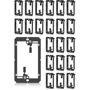 22 Pack Single Gang Multipurpose Drywall Wall Plate Low Voltage Mounting Bracket Device Black