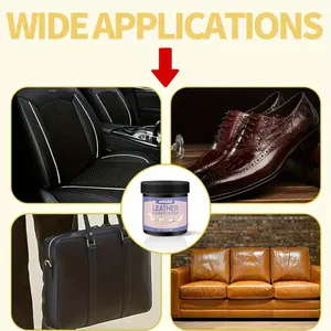 Leather Cleaning Care Paste, Leather Jacket Sofa Home Car Interior Refurbishment, No Rinse Leather Seat Cleaner, Beauty Cream
