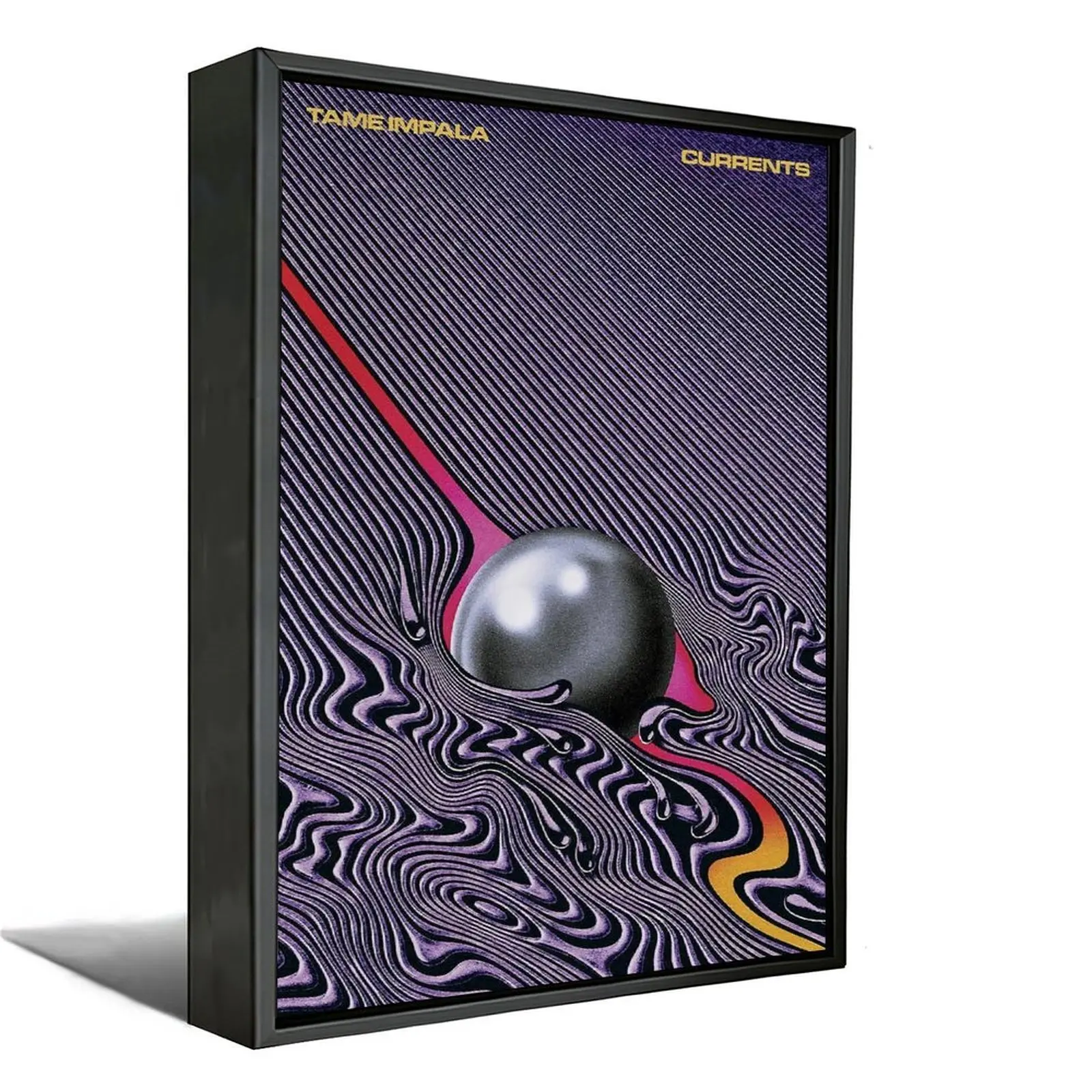 Tame Impala "Currents" Album Poster – Light-Wave Sphere Music Art Print (Retro-Futurist Style); Suitable for Scandinavian or Bohemian Wall Decor; Cool Decor for Rooms, Bedrooms, Studios, Lounges, or Dorms; Gift for Music Lovers
