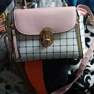 Plaid Pattern Handbag, Women's Buckle Decor Flap Purse, Fashion PU Leather Crossbody Bag Gift Elegant Accessory Style