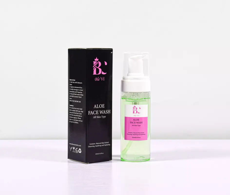 Skincare BleVi Aloe Face Wash for Comfortable Facial Cleansing