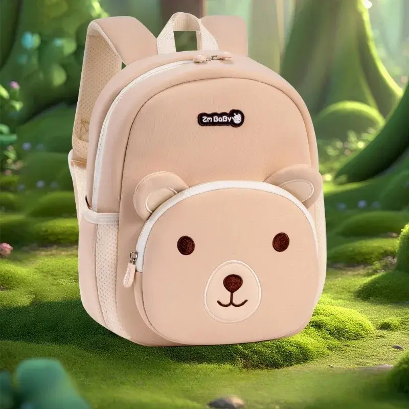 Kindergarten School Bags for Girls Cute Bear Anti-lost Backpack for Boys Toddler Kids Preschool Daypack 3D Tiger Book Bag Gifts
