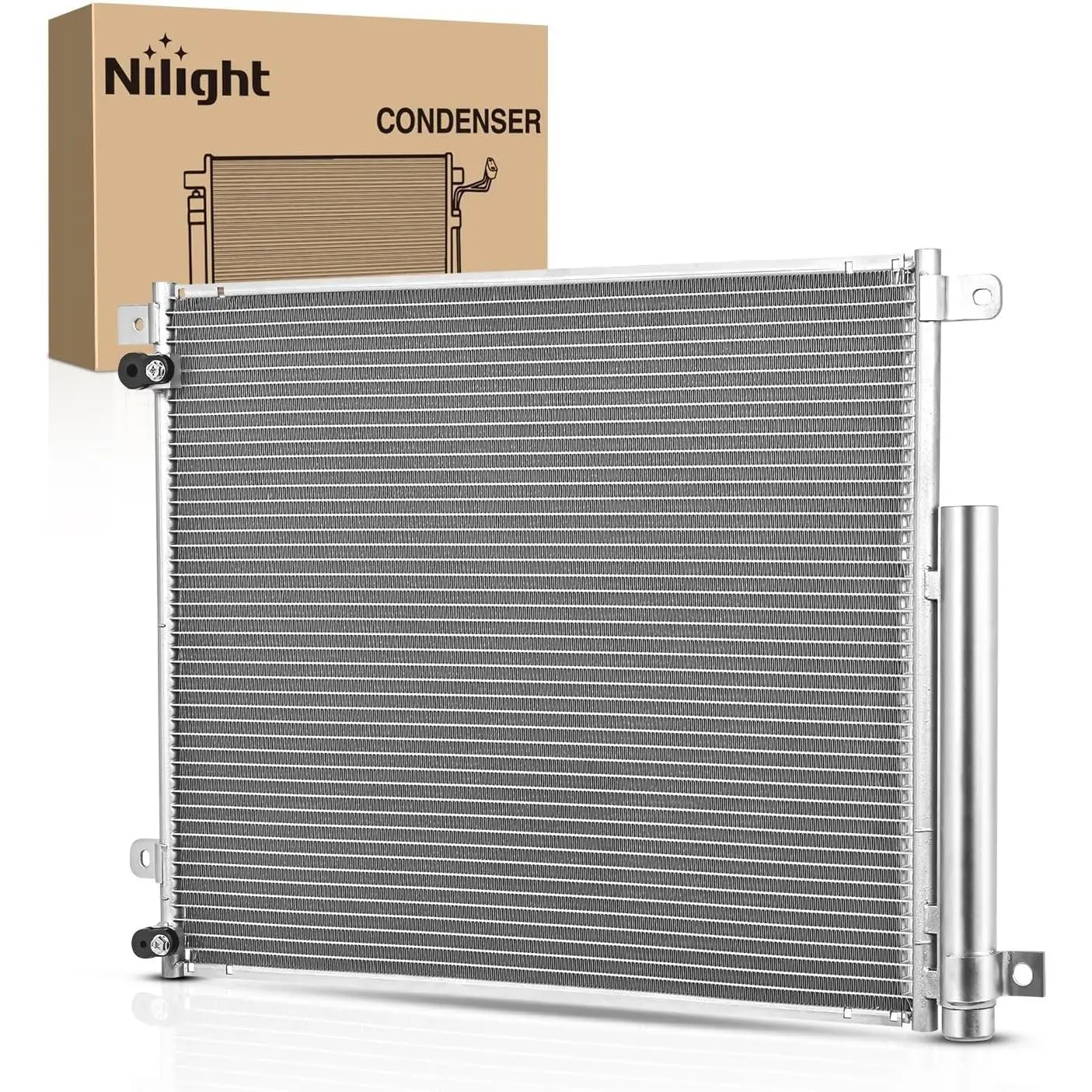 Nilight AC Condenser Fit for Honda Civic LX LX-P EX Sedan L4 2016 2017 2018 2019 2020 2021 Air Conditioning A/C Condenser with Receiver Drier Replace#30007, HO3030164, HVA00409, ACA14704, 80100TBAA01