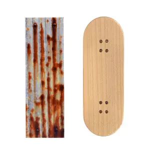 Teak Swap Fingerboard Deck & Graphic Wrap - "Rusty Metal" - 32mm x 97mm