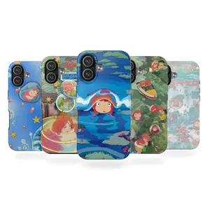 Japan Ponyo Phone Case, Y2K Studio Ghibli Anime Phone Cover, Anime Lover Gift – Case for 17 16 15 14 13 12 11 X Pro, Plus, Promax - S21, S22, S23, S24, S25 Ultra